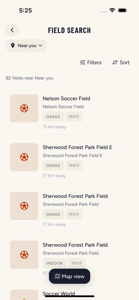 Field search and filters